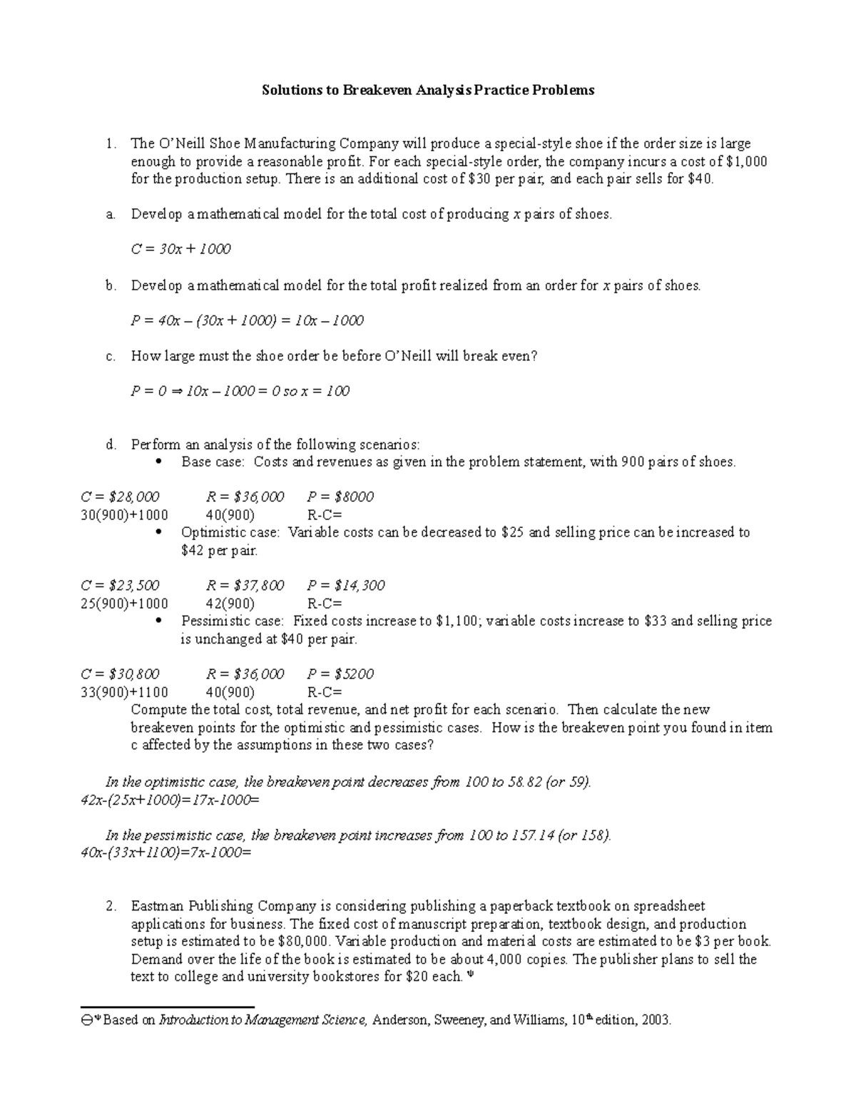 solutions-breakeven-analysis-solutions-to-breakeven-analysis-practice