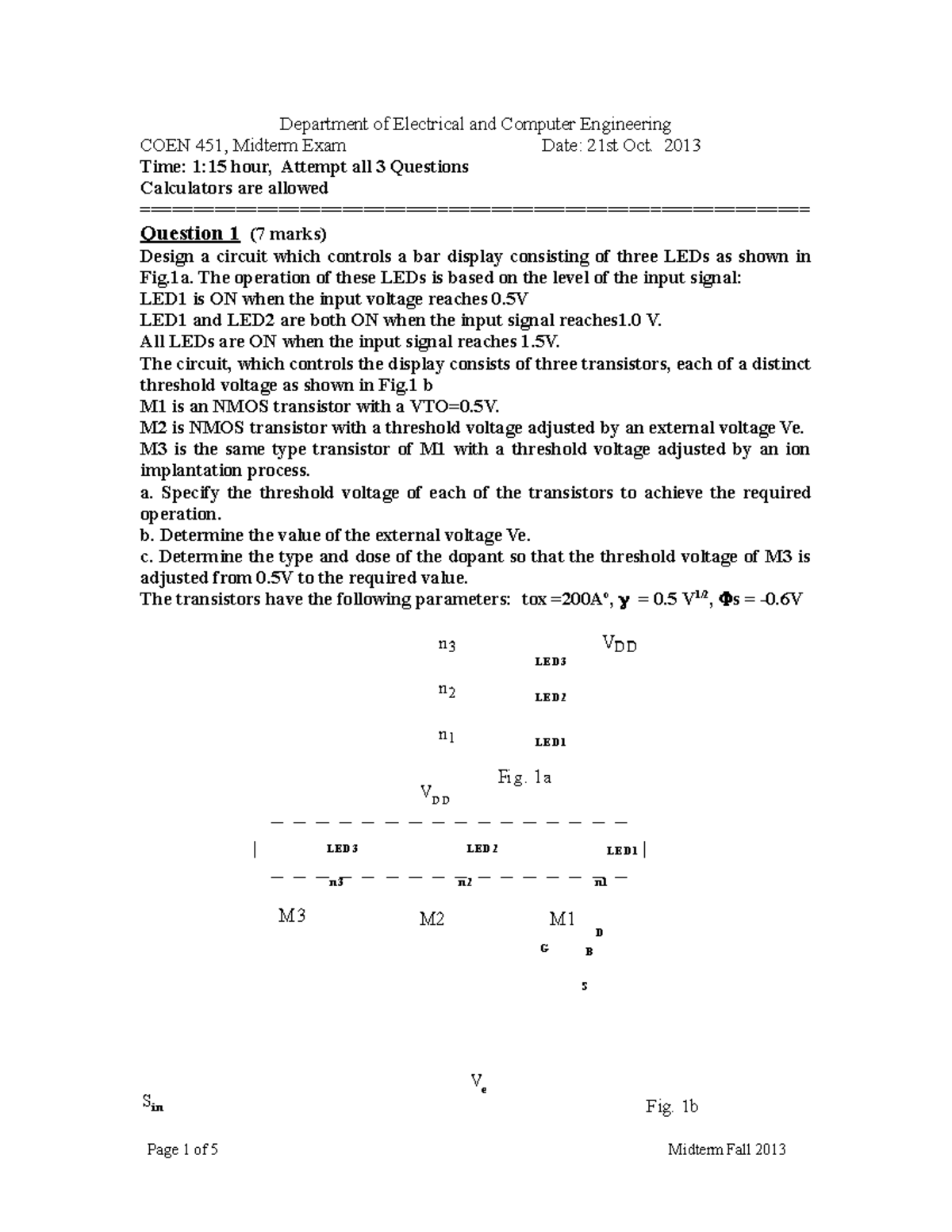 Midterm 12 November, questions and answers - Department of Electrical ...
