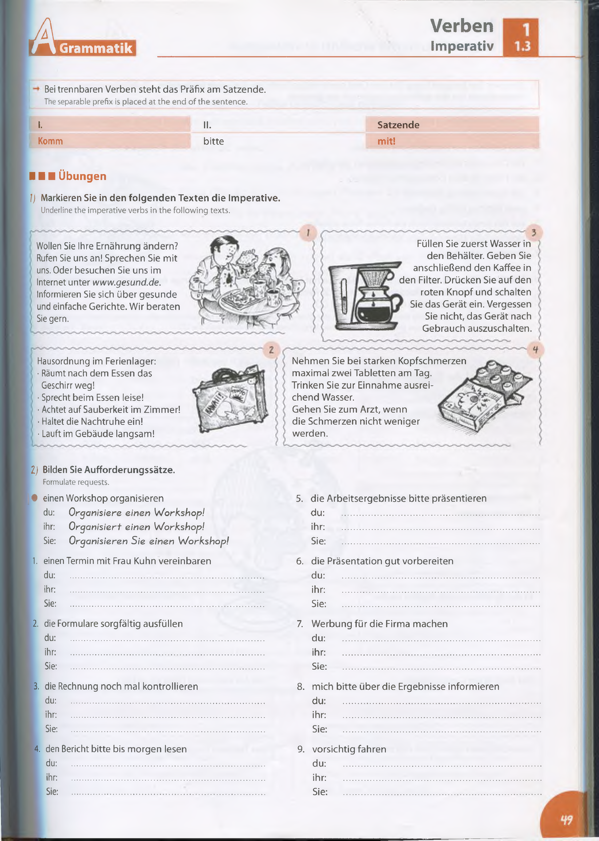 Imperative Satz - lernen Sie Deutsch - AGrammatik Verb en Im p er at iv ...