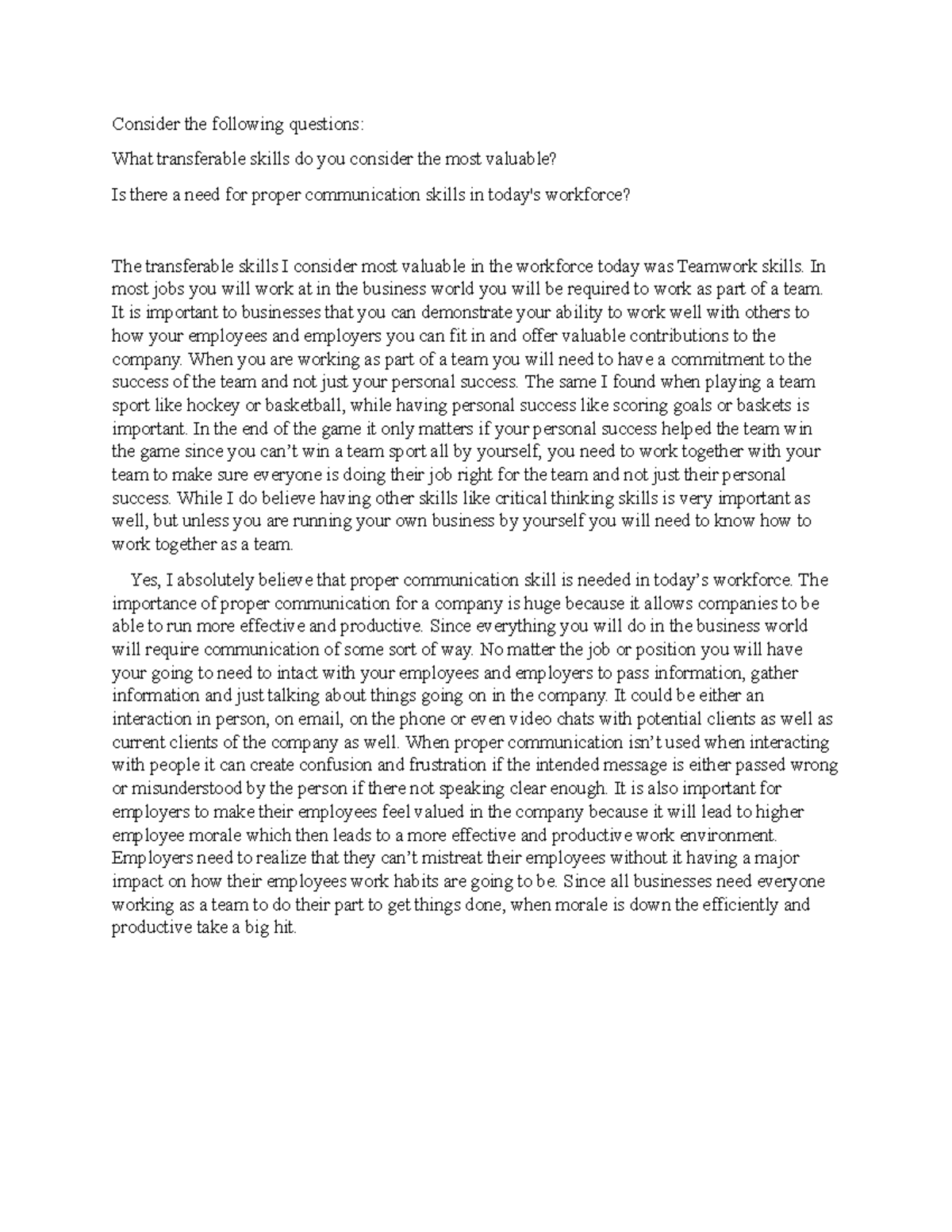CM 1240 Discussion posting 1 - Consider the following questions: What ...