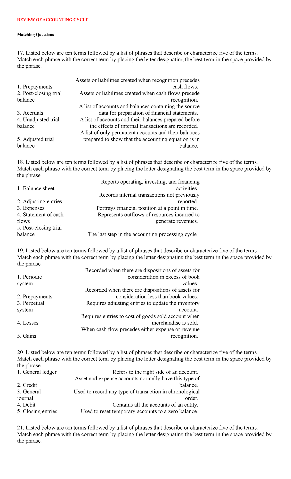 Reviewer RAC SHE assignment to students - REVIEW OF ACCOUNTING CYCLE ...