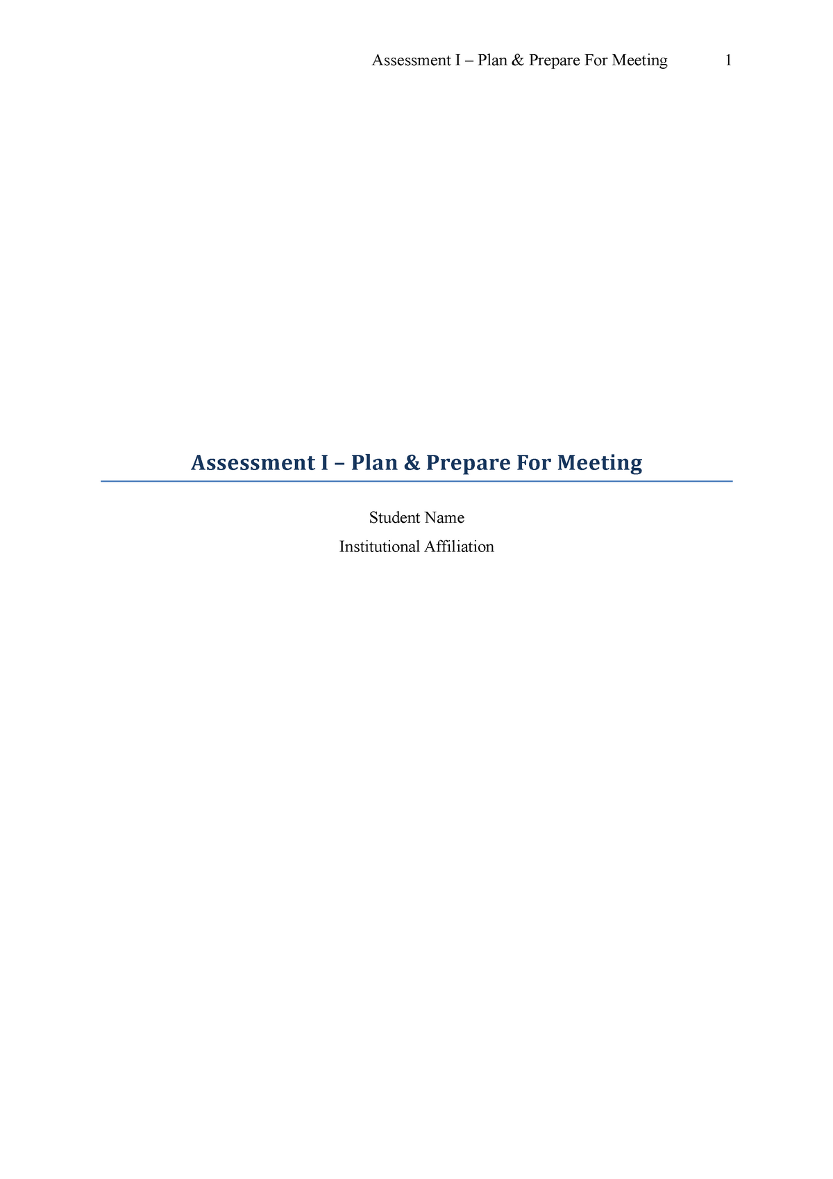 bsbadm-502-assessment-i-plan-prepare-for-meeting-assessment-i