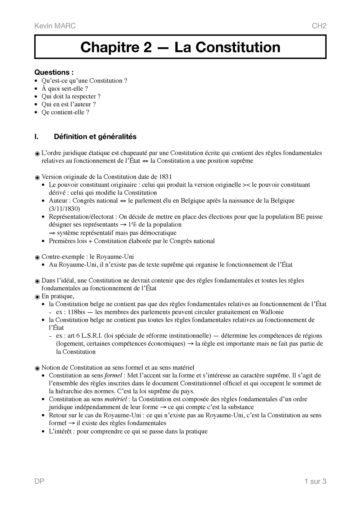 dissertation qu'est ce qu'une constitution