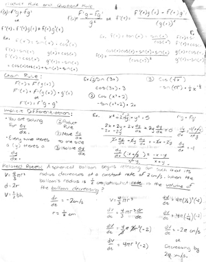 Calc 1 exam 2 topics - MAT 295 - Studocu