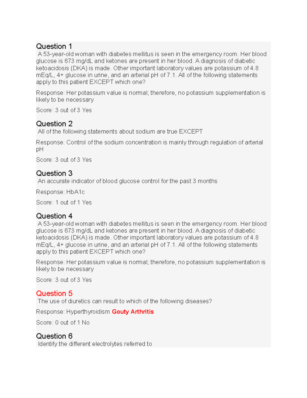 Diagnostic TEST 2 Pharmacology Notes for 3rd years Question 1 A 53