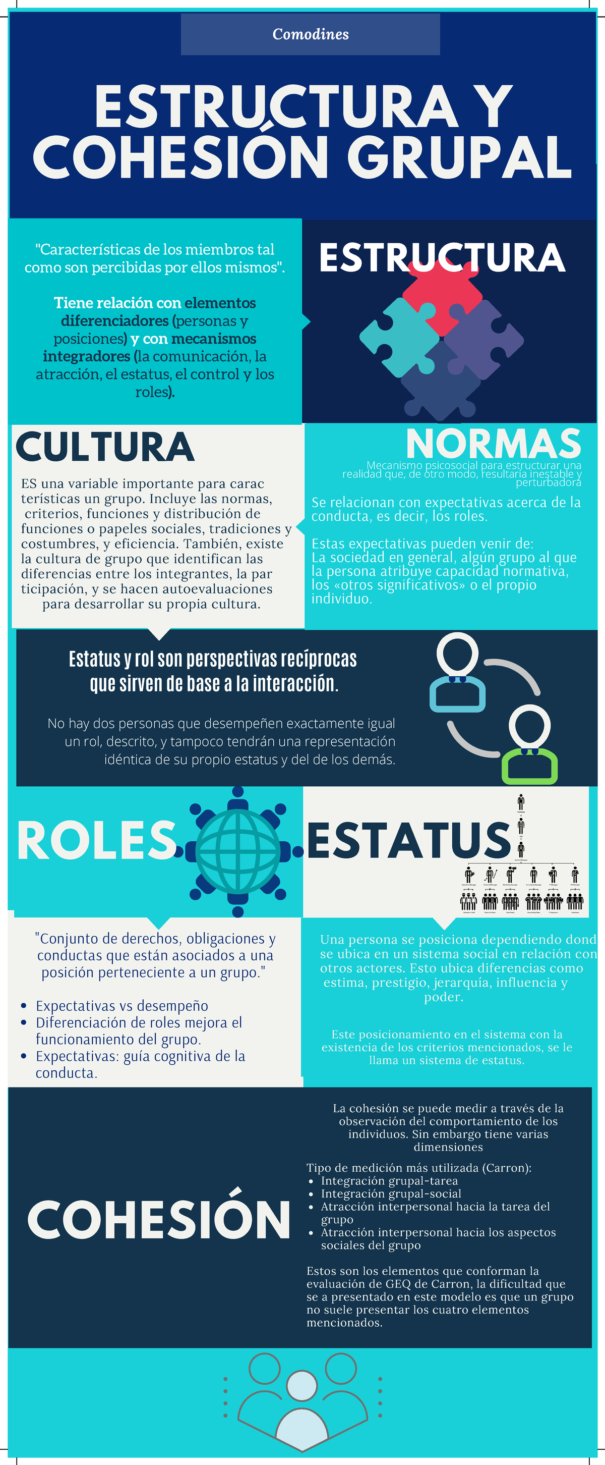 Estructura y Cohesión Grupal - COHESIÓN La cohesión se puede medir a ...