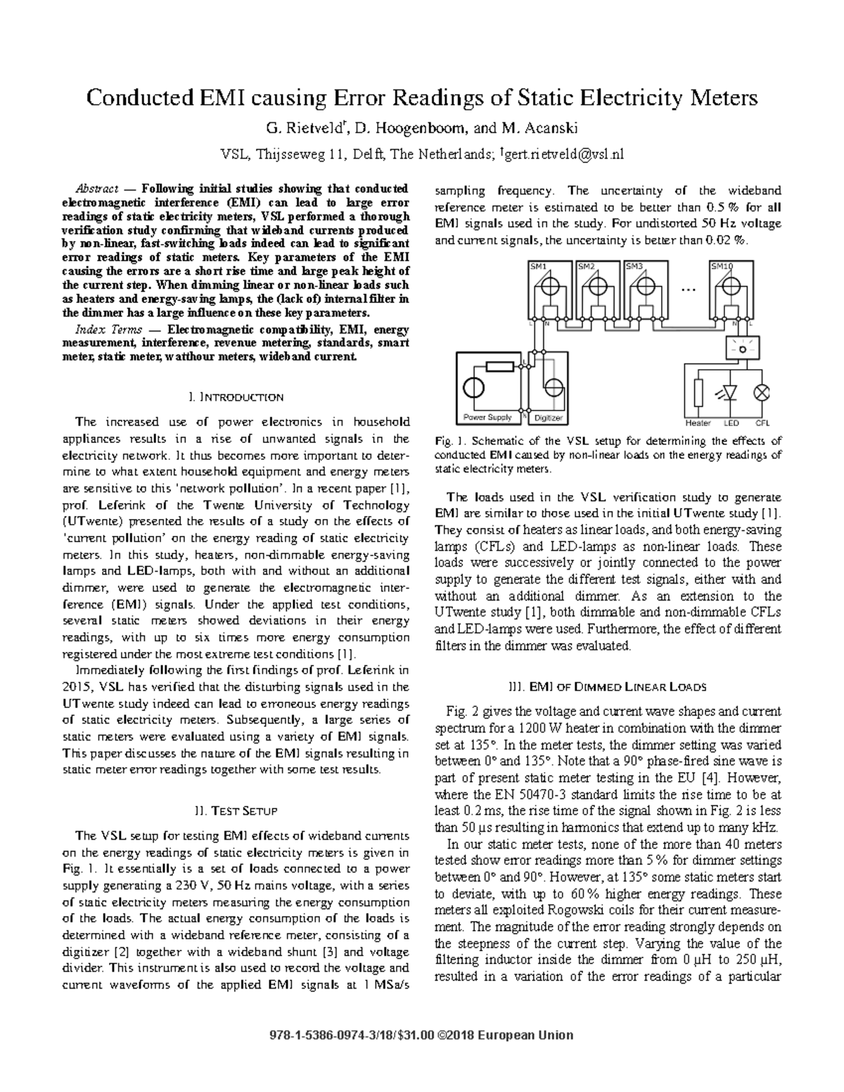 Conducted EMI causing Error Readings of Static Electricity Meters