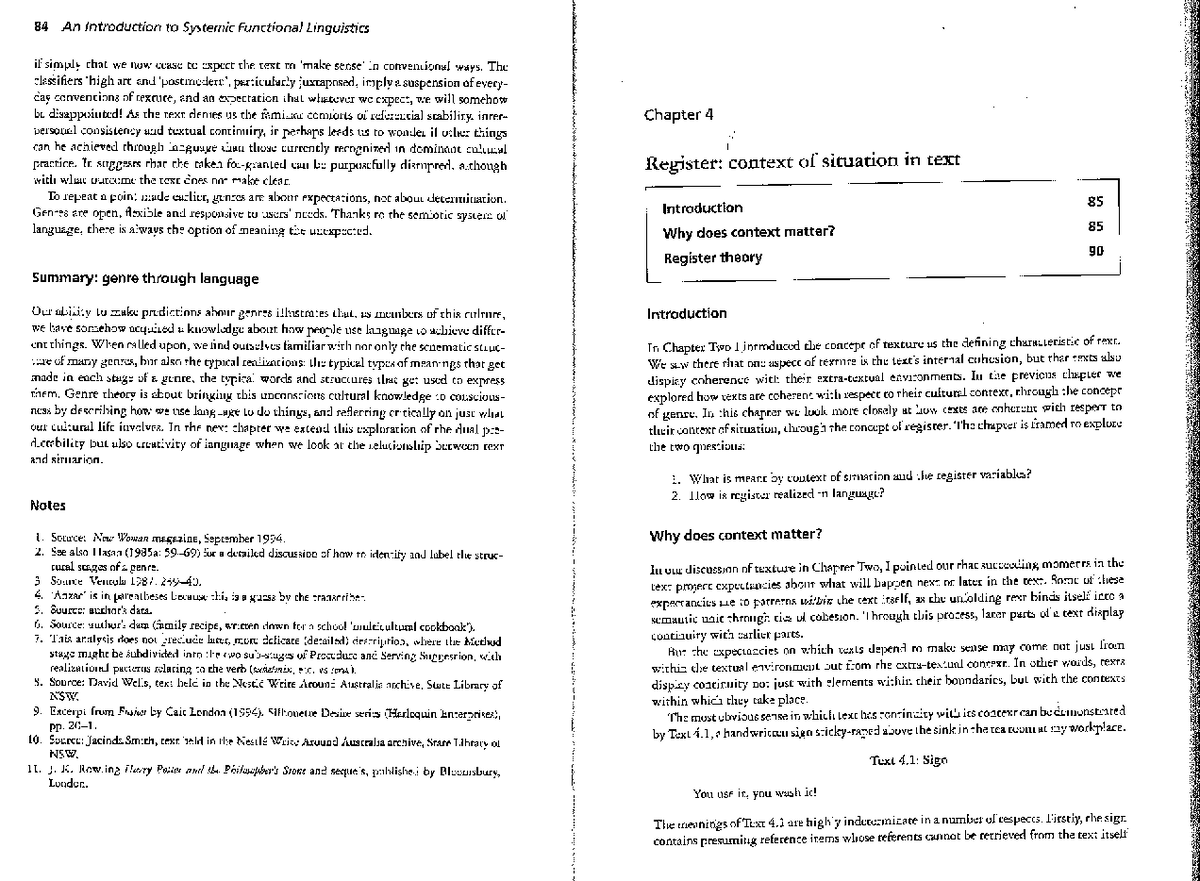 Eggins, S. An Introduction to Systemic Functional Lingusitics Chapter 4 ...