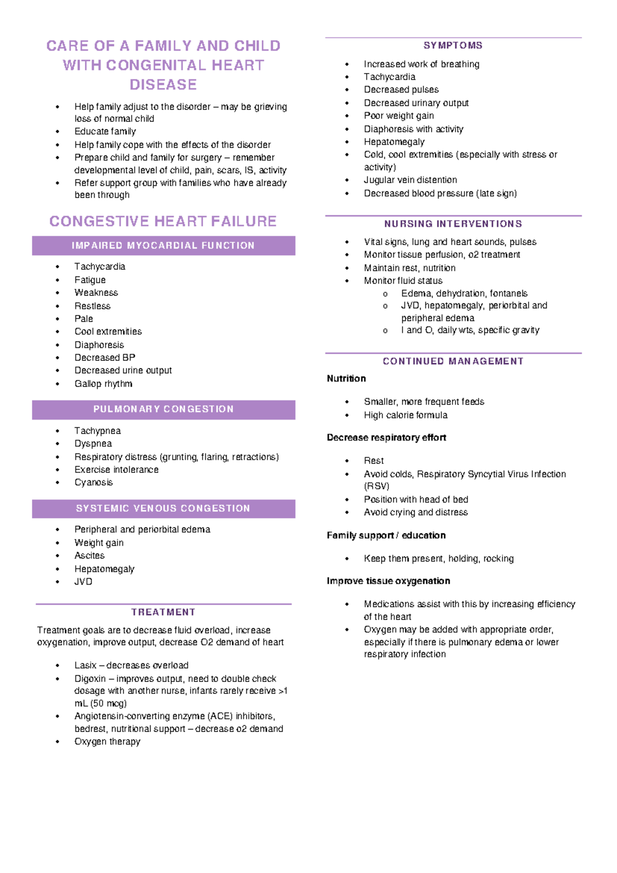 4. Care of Family and Child with Congenital Heart Disease - CARE OF A ...