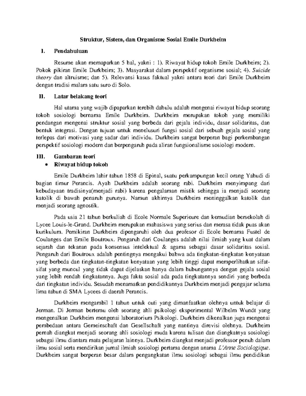 35202002 2 Resume 5 Struktur, Sistem, dan Organisme Sosial Emile
