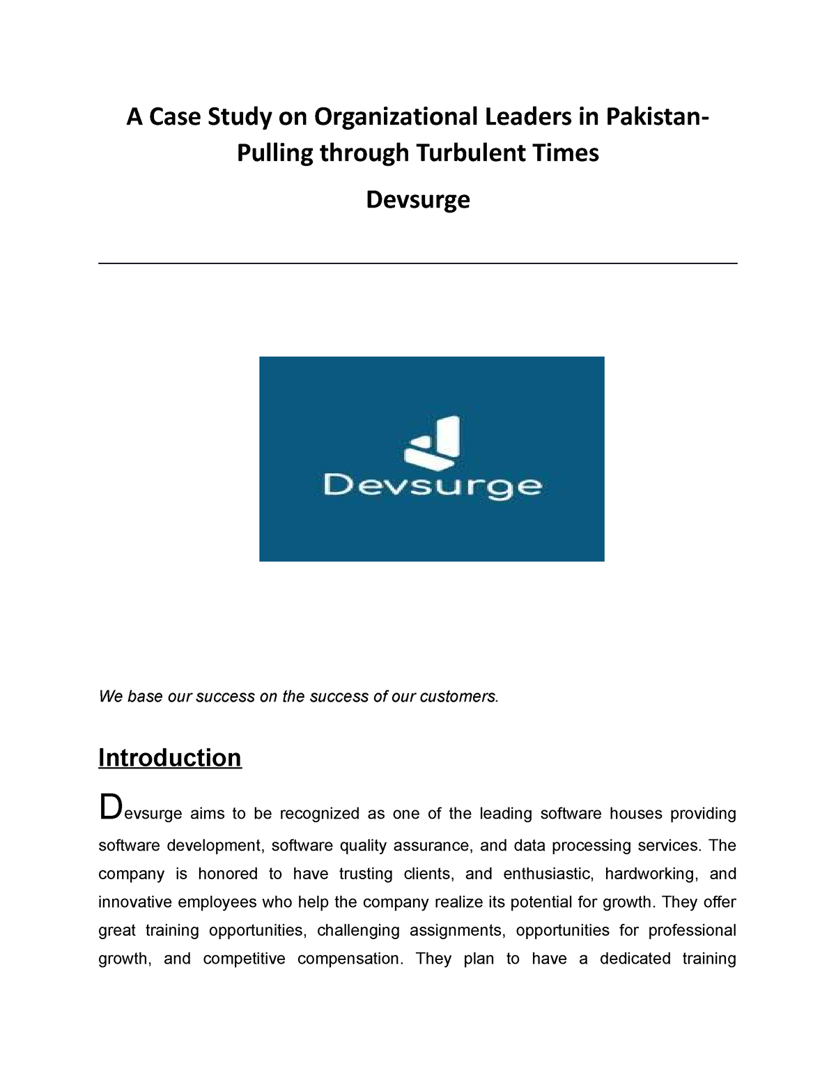 short case study on personality in organizational behaviour