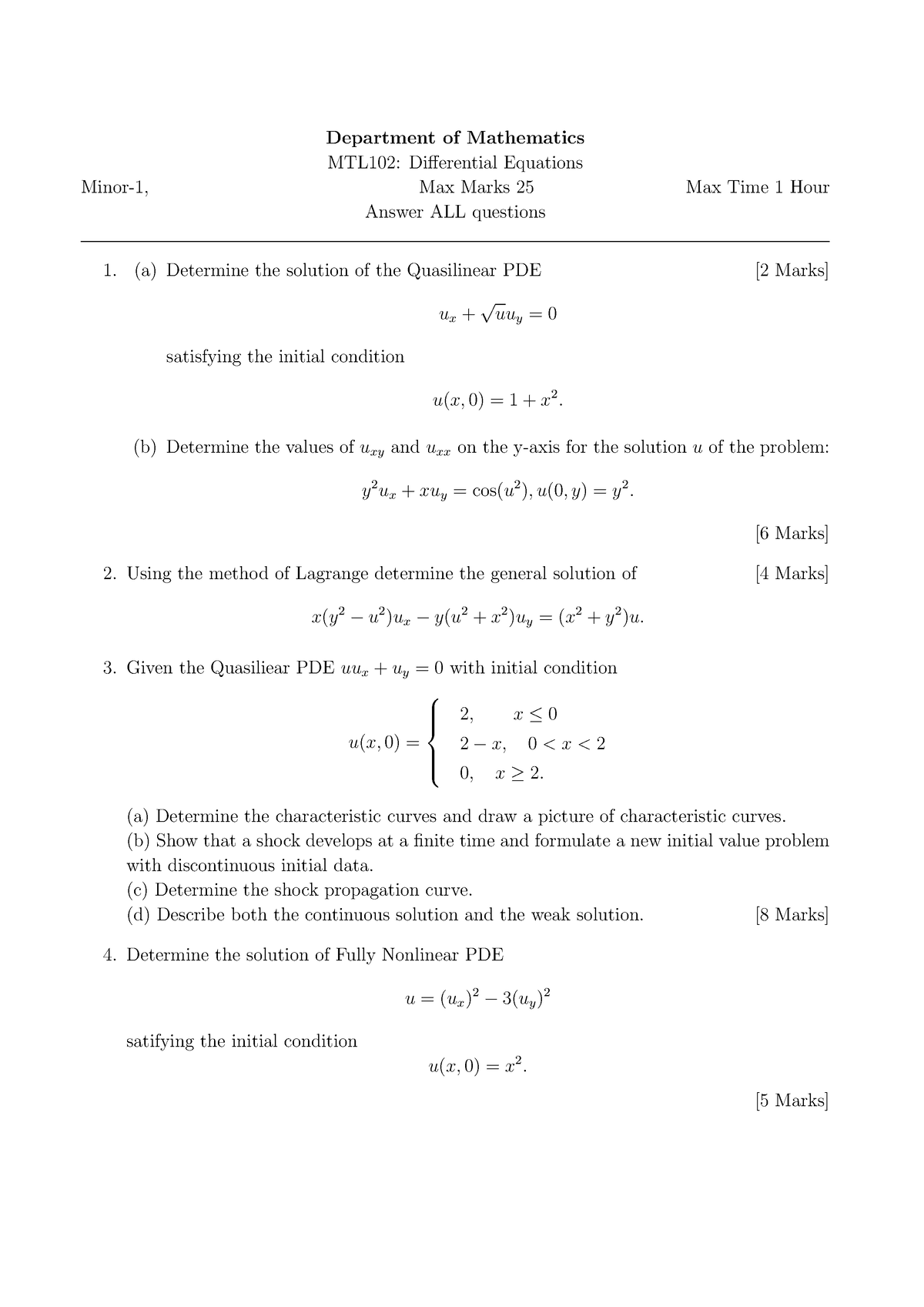 MTL102 Minor 1 QP 6FEB2018 - Department of Mathematics MTL102 ...