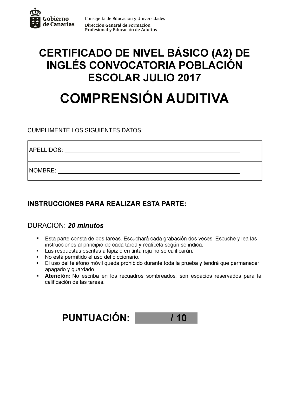 Nb A2pcei Pe Nb Ca Hdhdv Certificado De Nivel BÁsico A2 De InglÉs Convocatoria PoblaciÓn 9364