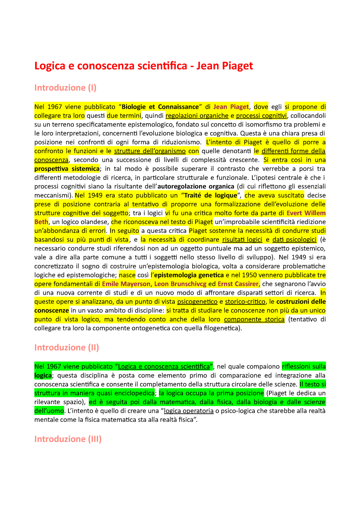 Logica e conoscenza scientifica riassunto completo Logica e