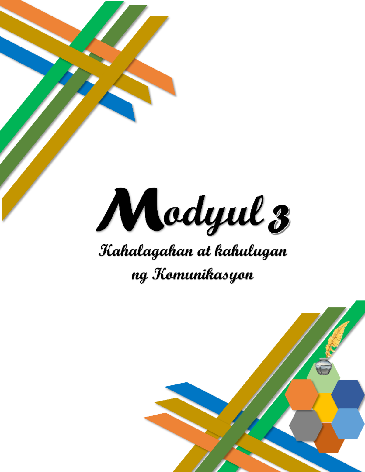 Modyul-3 - ANSWERED SHEETS - B. Interpersonal D. Pambansa Ito Ay Isang ...