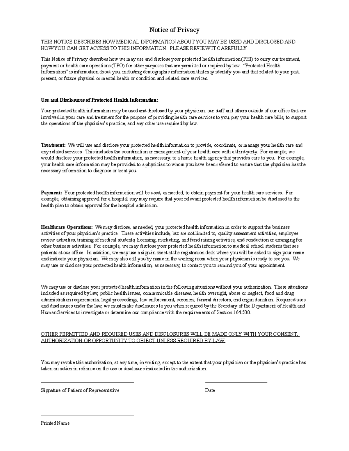 Cornerstone Notice OF Privacy - Notice of Privacy THIS NOTICE DESCRIBES ...