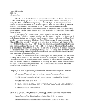 Scs 285 journal - Ashley Jakimowicz SCS- 285 Journal The death penalty ...