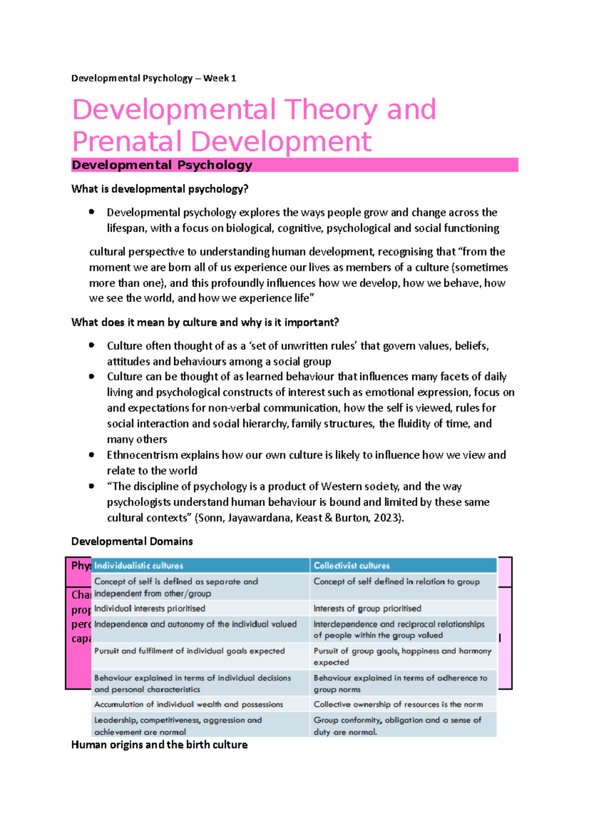 what is developmental coursework