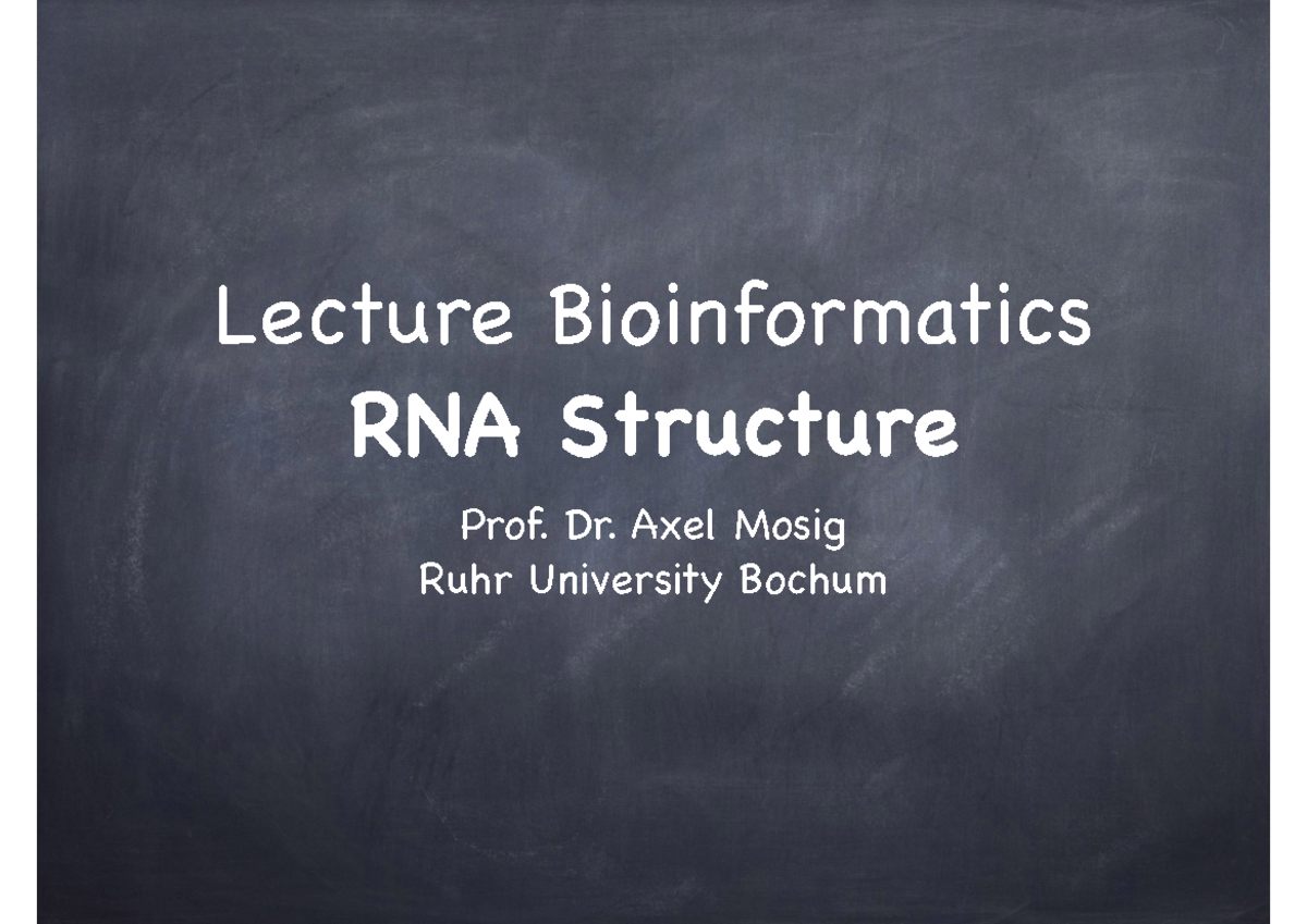 Axel Mosig – Bioinformatics – VJIPHE