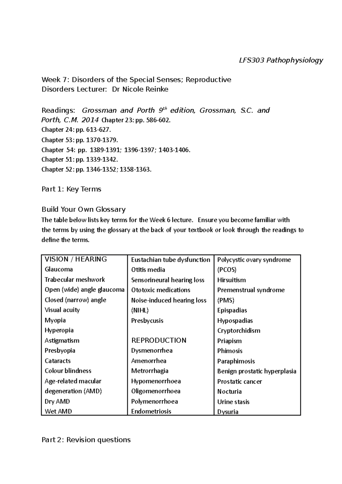 revision-reproductive-system-lfs303-pathophysiology-week-7-disorders