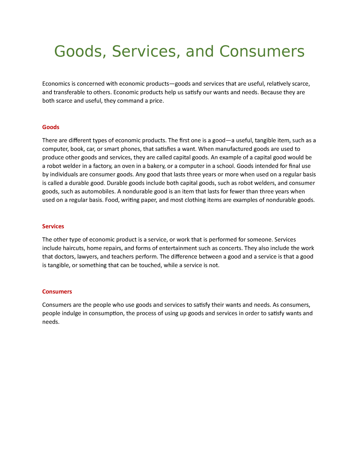 goods-services-and-consumers-housekeeping-studocu