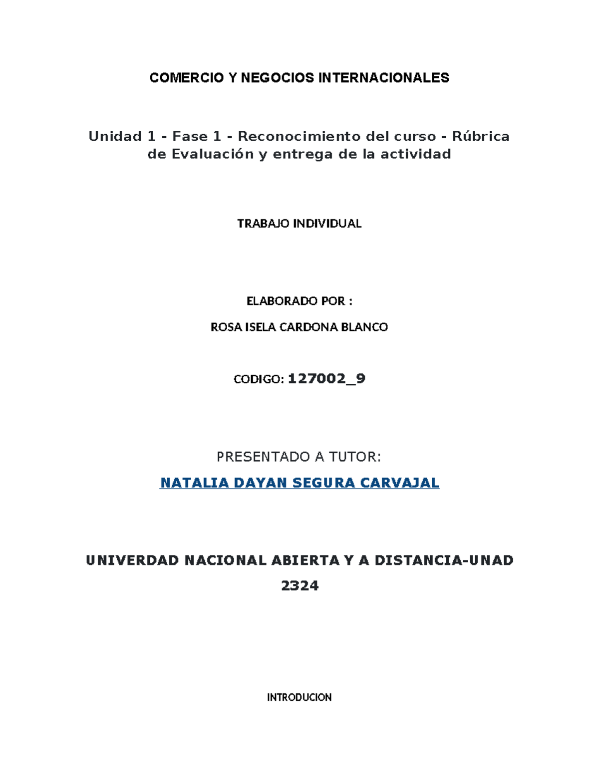 Comercio Y Negocios Internacionales - COMERCIO Y NEGOCIOS ...