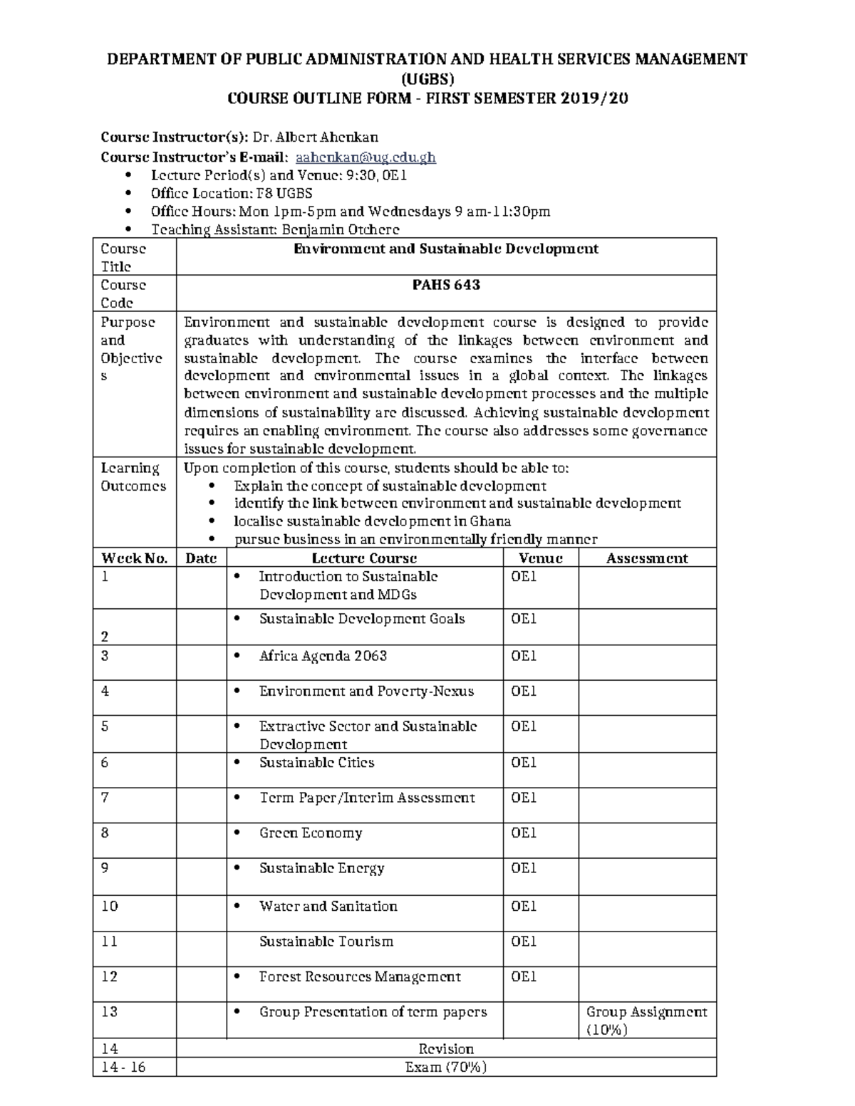 Course Outline-Environment and Sustainable Development-2019 ...