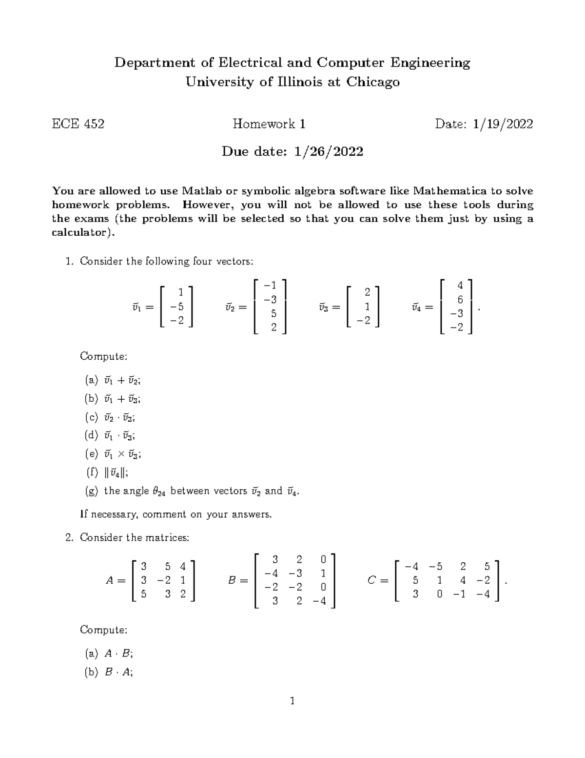 Homework 1 spring 2022 - Department of Electrical and Computer ...