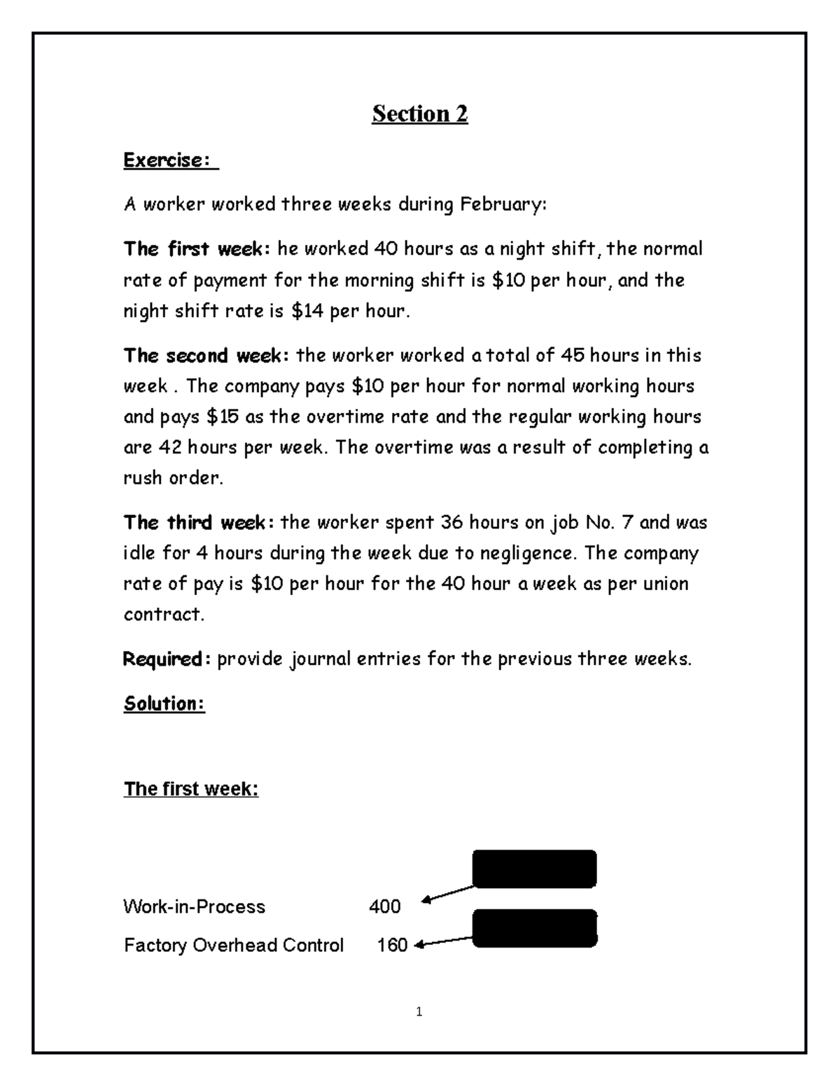 accounting for labour costs principle of cost accounting Studocu