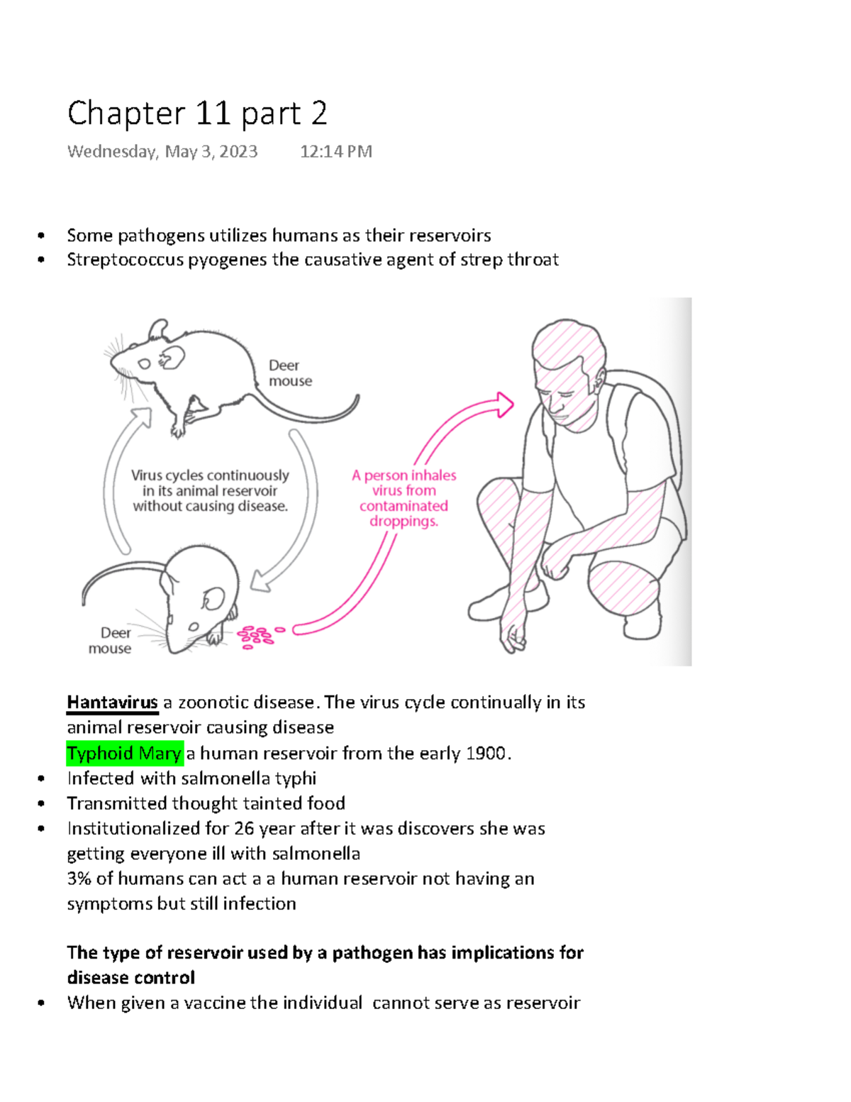 Chapter 11 part 2 - Some pathogens utilizes humans as their reservoirs ...