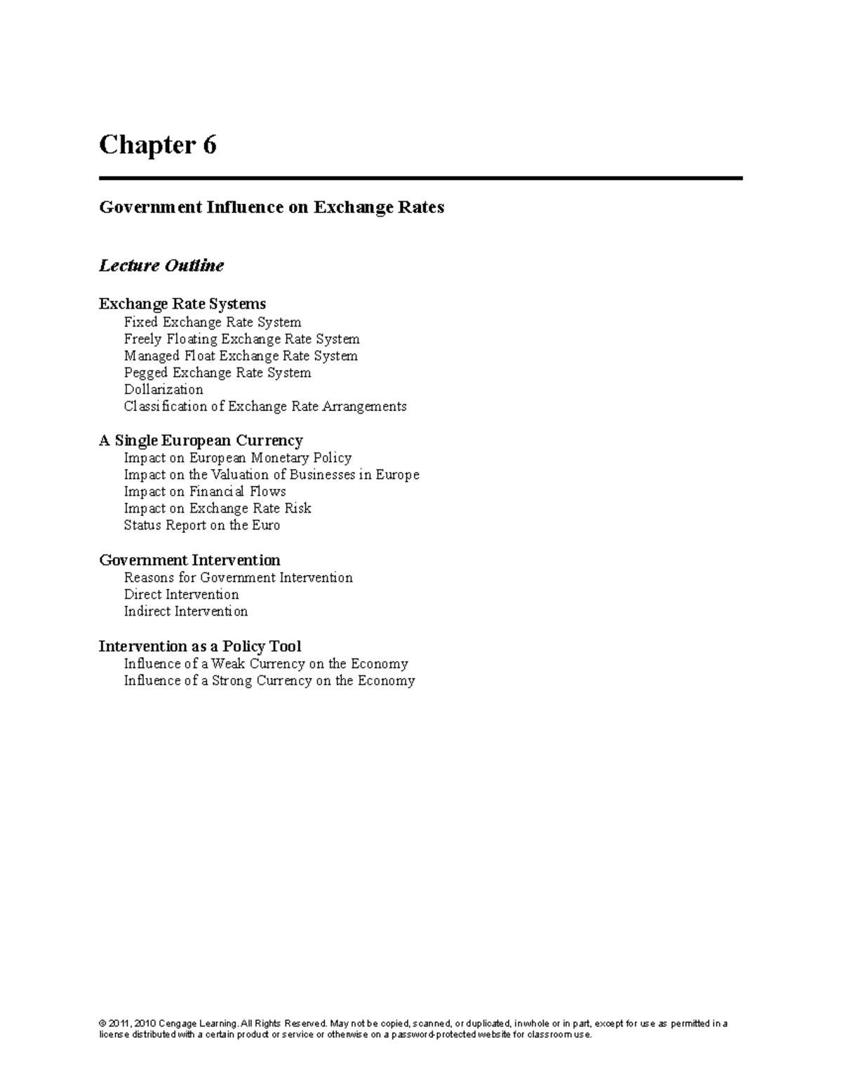 0538482214 IFM10e IM Ch06 - Chapter 6 Government Influence on Exchange ...