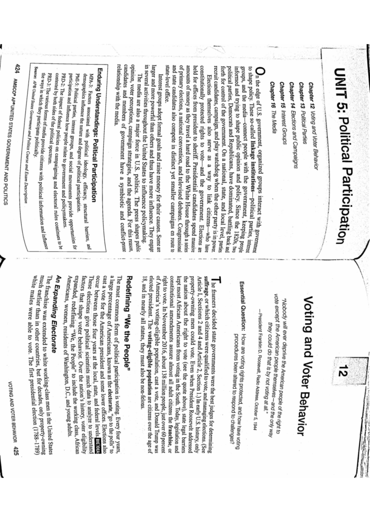 CH. 12 - math - UNIT 5: Political Participation 12 Chapter 12 Voting ...
