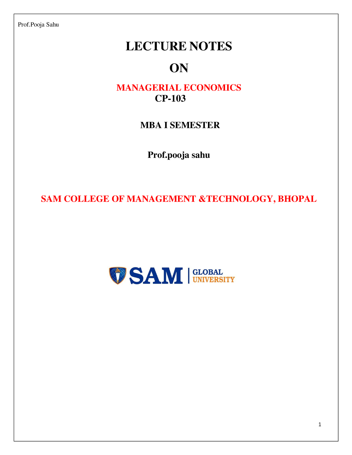 mba 103 managerial economics assignment 1