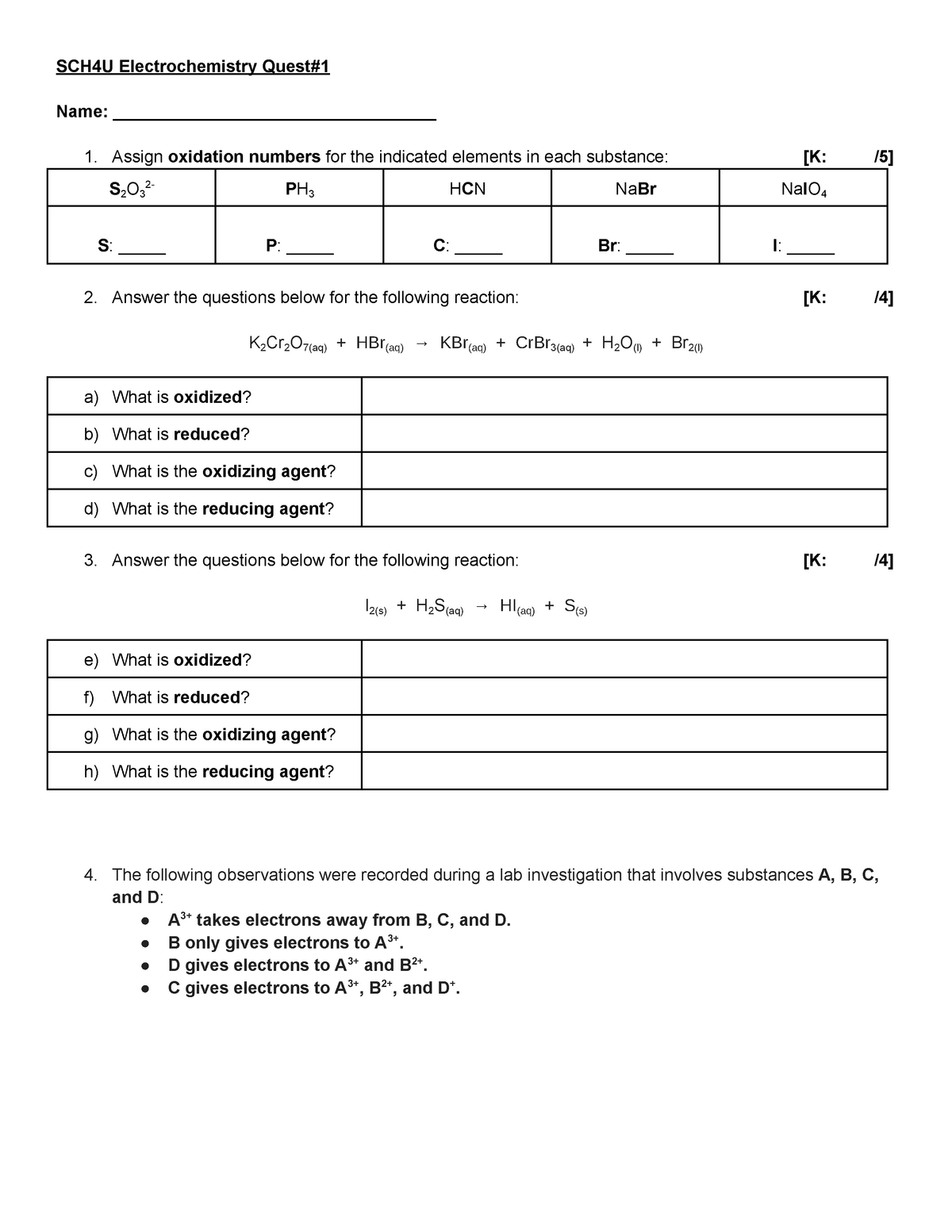 Electrochemistry Quest p1 Part IV Four LEsson 8 - chemisty I - Studocu