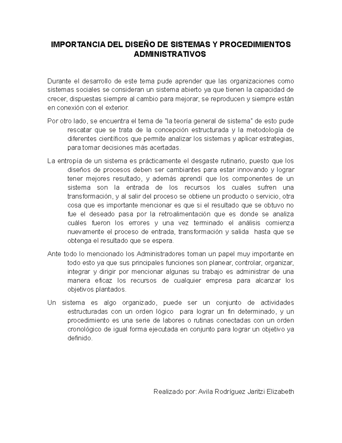 Ensayo DE Diseño DE SYPA - IMPORTANCIA DEL DISEÑO DE SISTEMAS Y ...