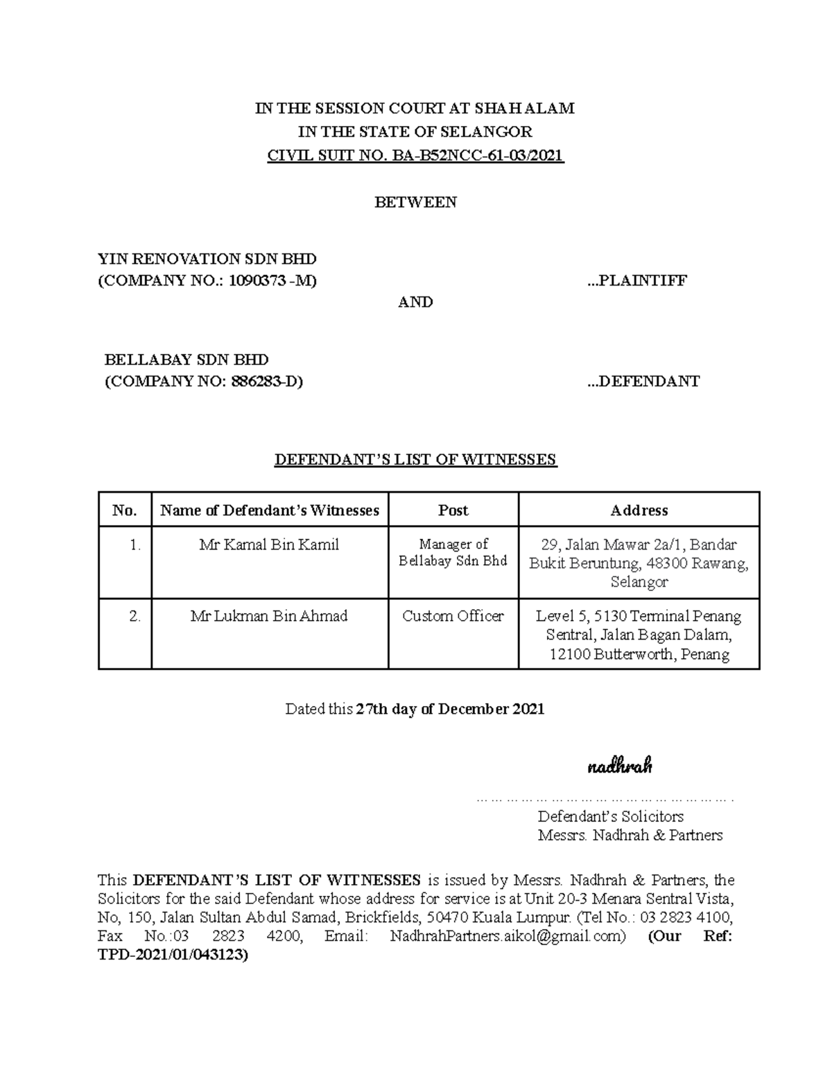 defendant-s-list-of-witnesses-in-the-session-court-at-shah-alam-in