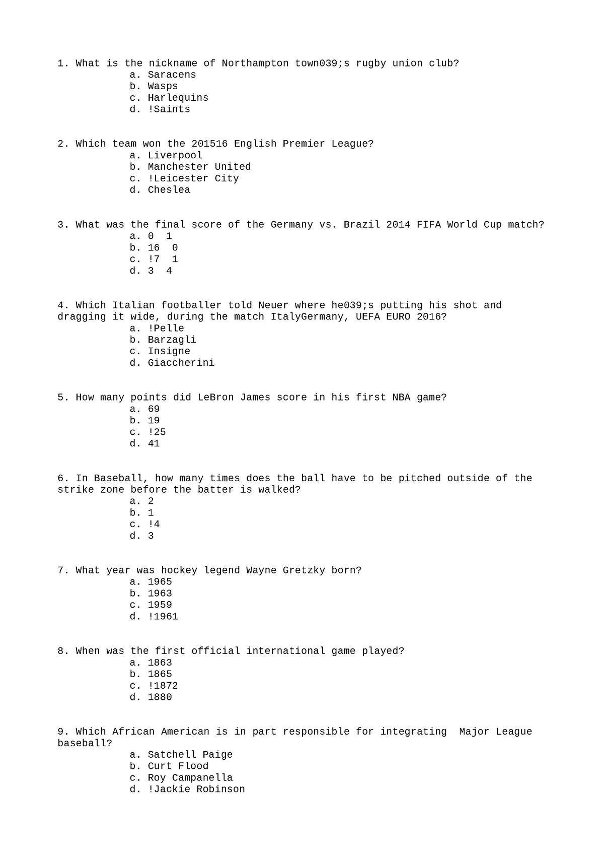 Mathematics-Answer-3 - What is the nickname of Northampton town039;s ...