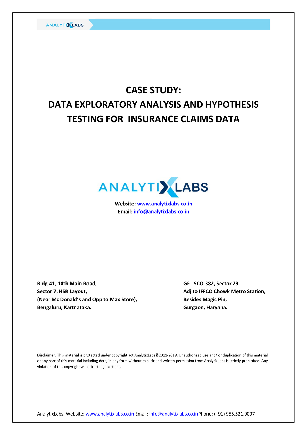 insurance claim related case study with solution