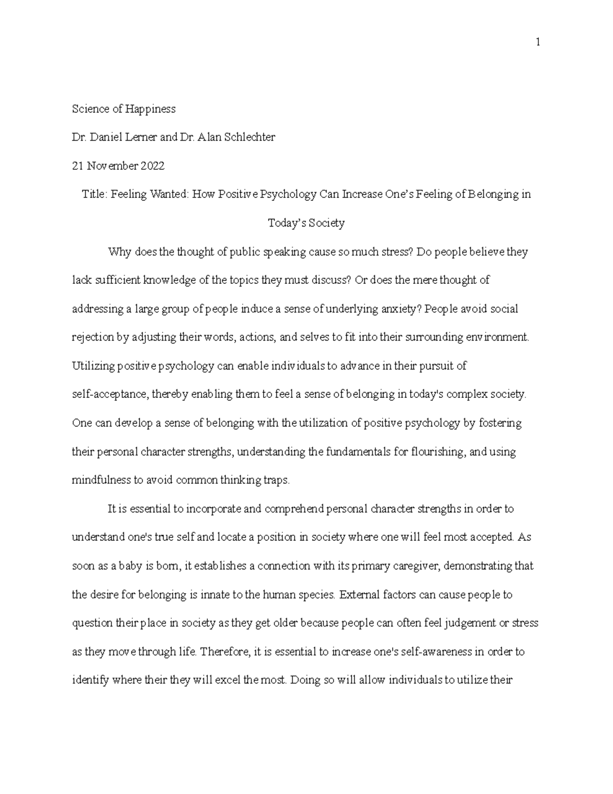 science and human happiness essay in english