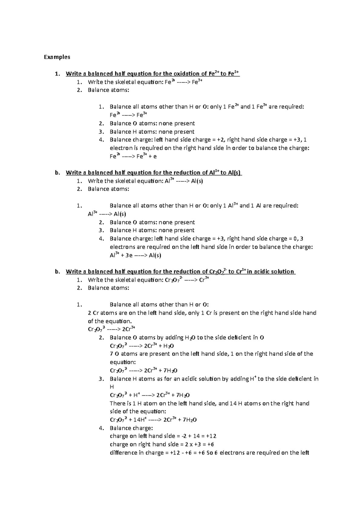 balancing-half-equations-examples-write-a-balanced-half-equation-for