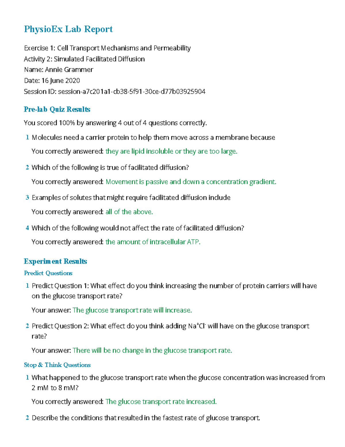 Physio Ex Exercise 1 Activity 2 (Annie Grammer) - PhysioEx Lab Report ...