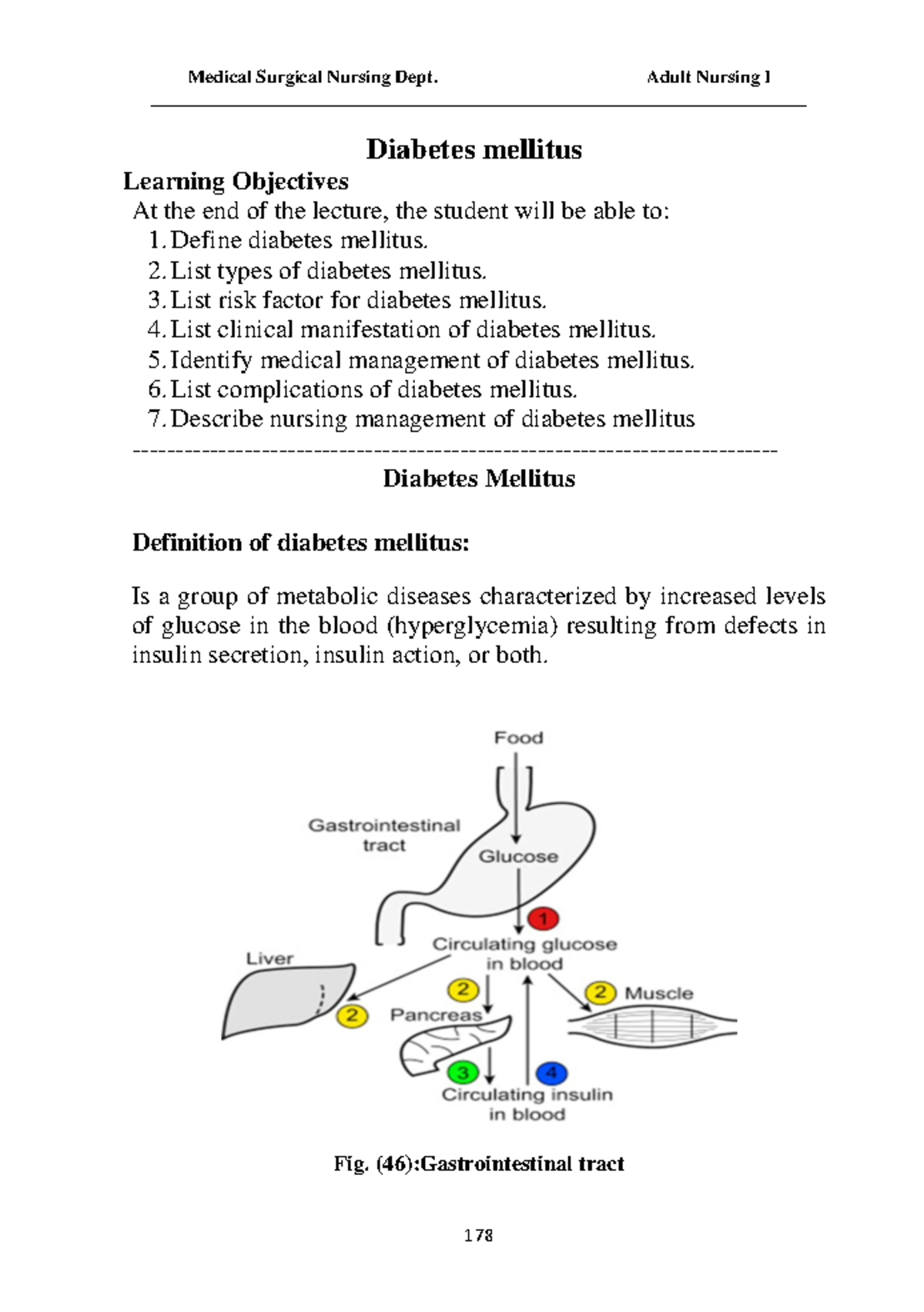 examples of learning objectives for diabetes education