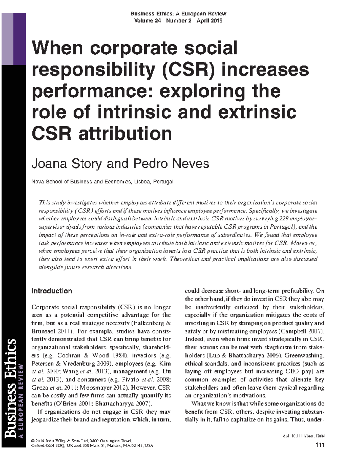 thesis in csr