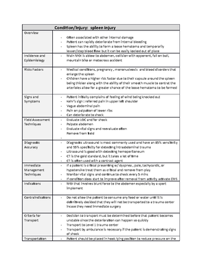 Ch 9 Traumatic injuries to the spine - Determine need to apply o 2 ...