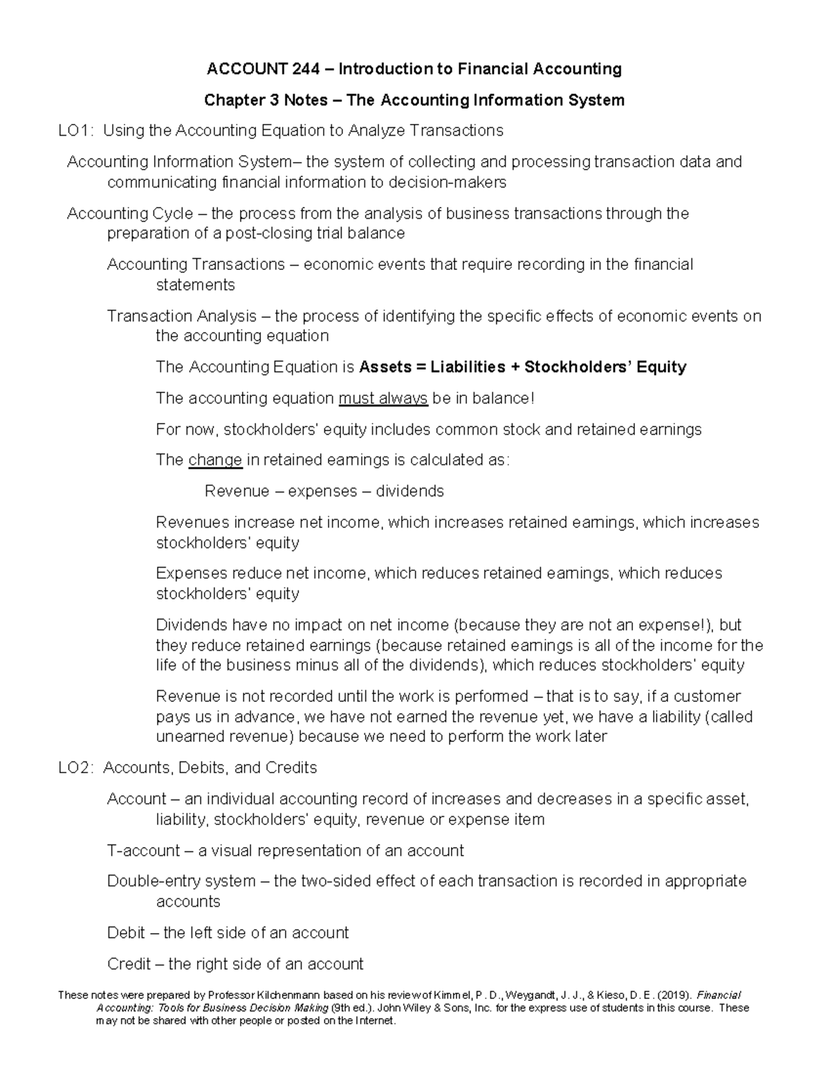 Account 244 - Chapter 3 Notes - These notes were prepared by Professor ...