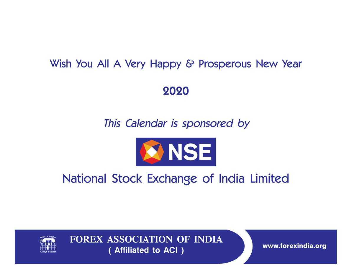 Forex Calendar 2020 for your reference FOREX ASSOCIATION OF INDIA