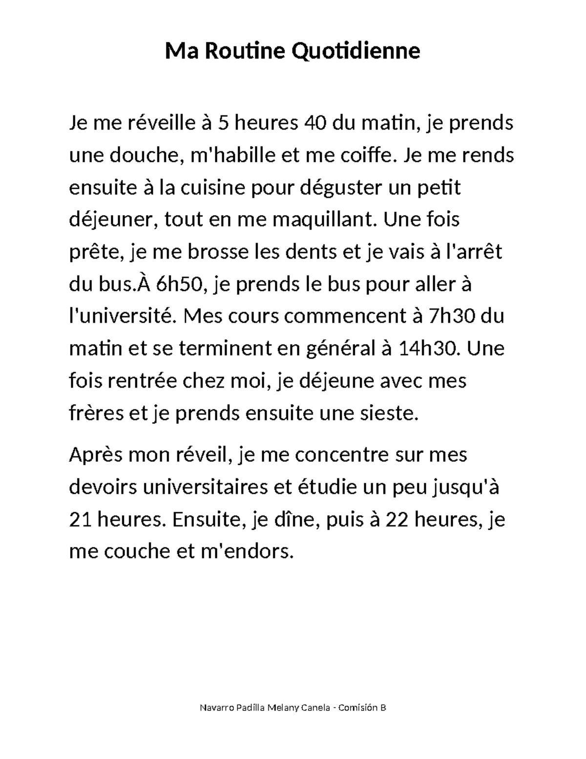 Ma routine quotidienne-WPS Office - Ma Routine Quotidienne Je me ...
