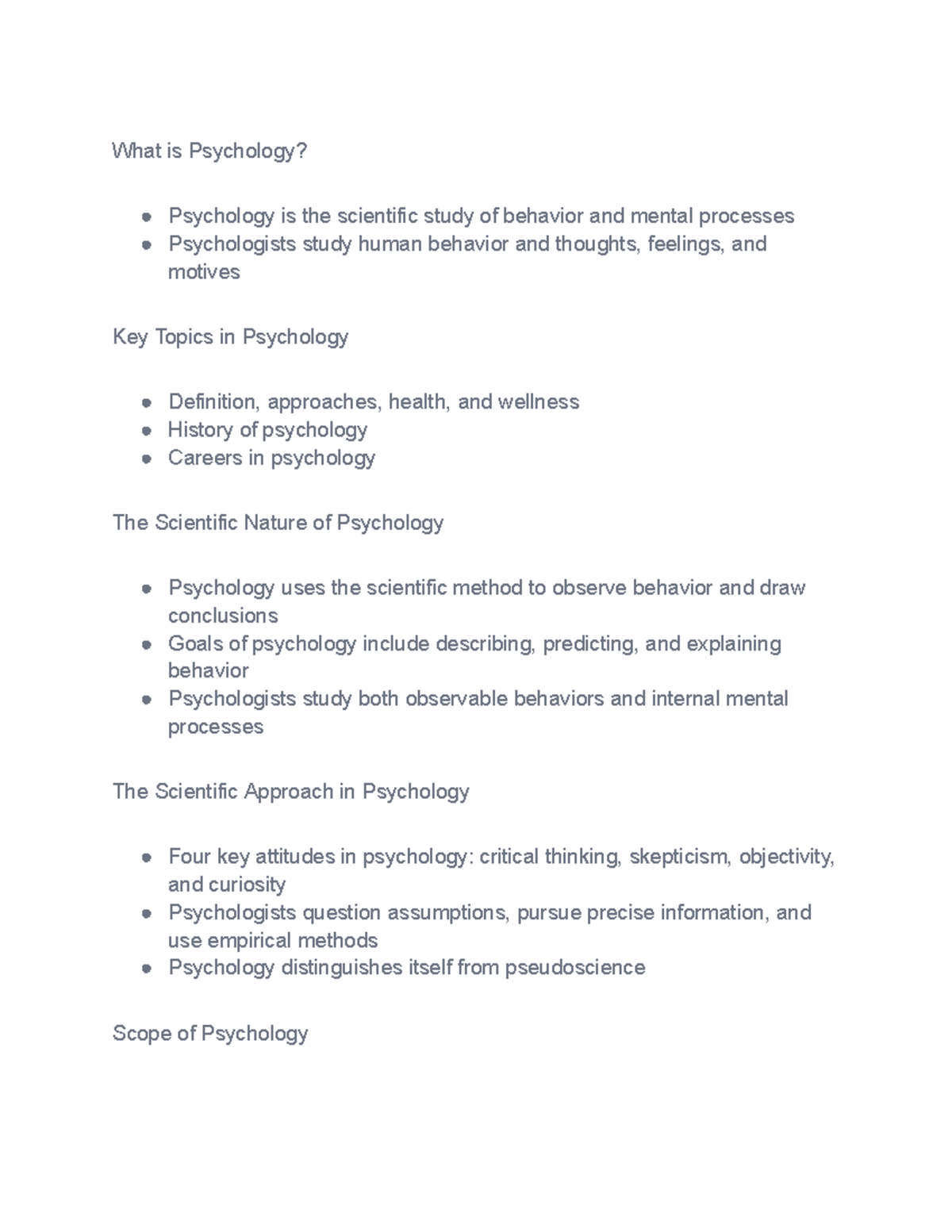 Psychology 101 Notes For First Exam What Is Psychology Psychology Psychology 101 Notes For First Exam What Is Psychology Psychology