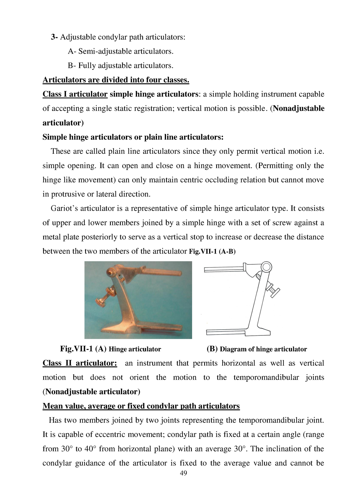 Complete denture technology 11 - 3- Adjustable condylar path articulators:  A- Semi-adjustable - Studocu
