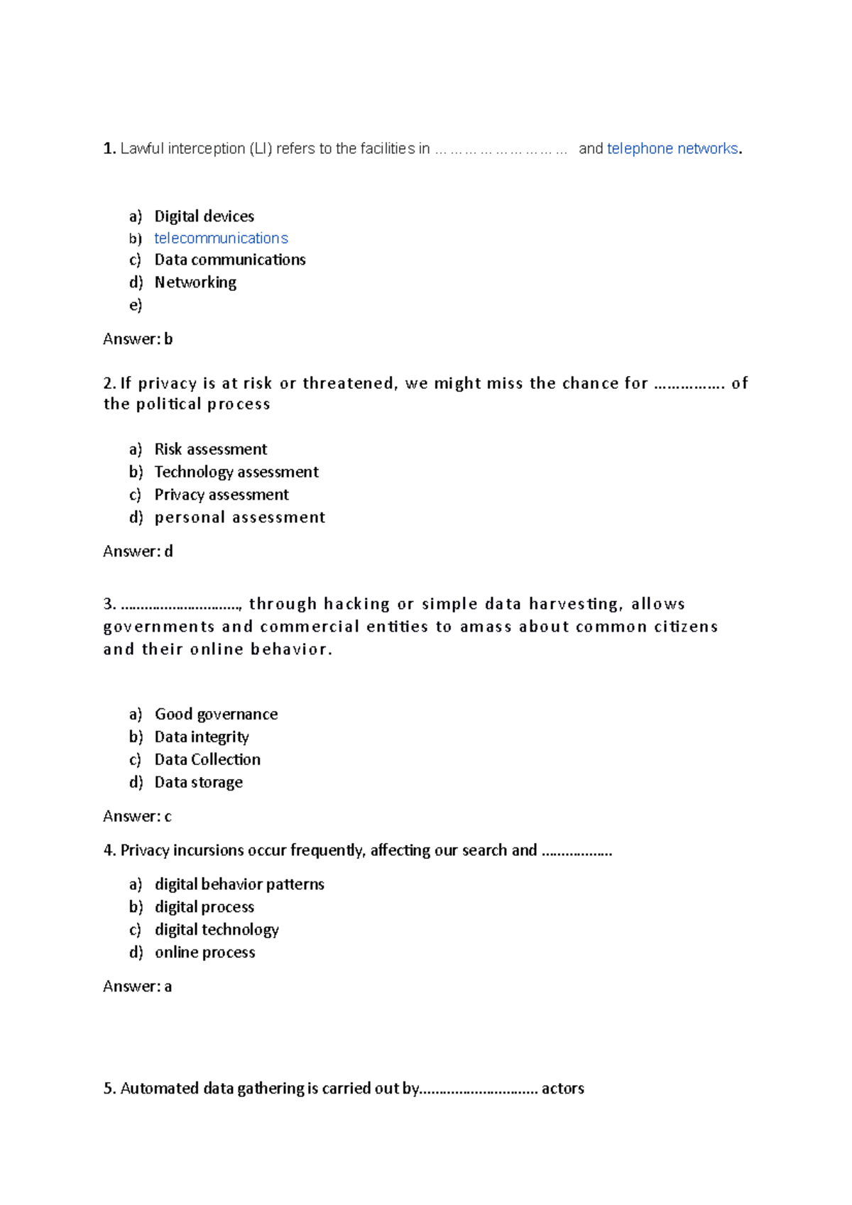 5 Legaltech Class Activity 16 11 2021 - Lawful interception (LI) refers ...